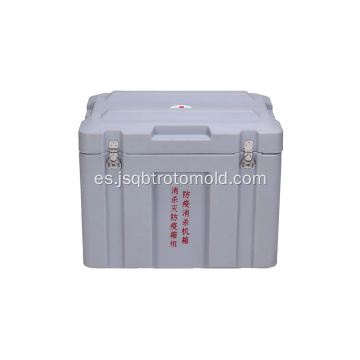 Proceso Rotomold para soporte de equipos resistente e impermeable